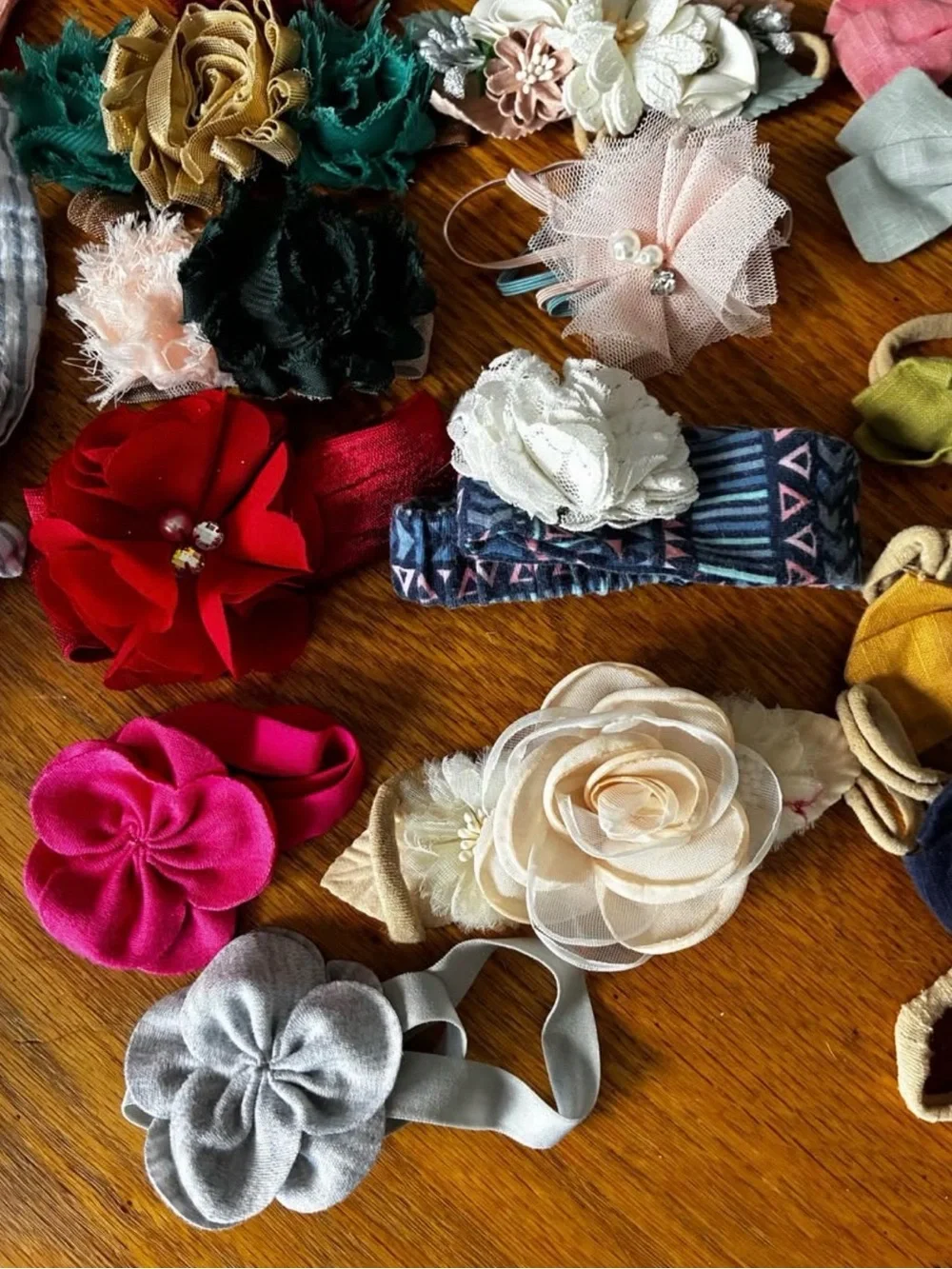 Assorted Baby Toddler Girls' Hair Bows and Soft Headbands (Lot of 45)